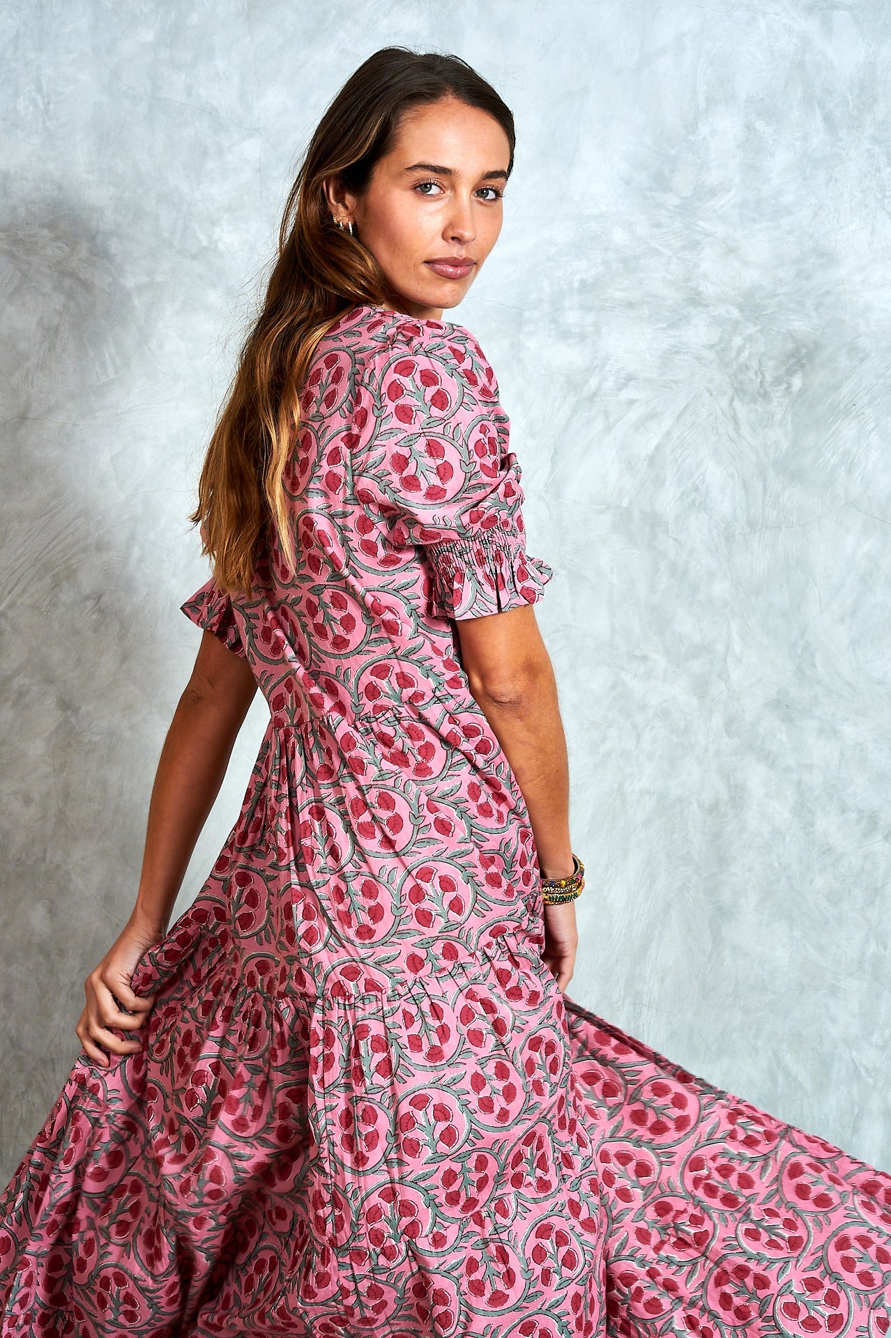 Harriet Dress - Sardinia Geo Print