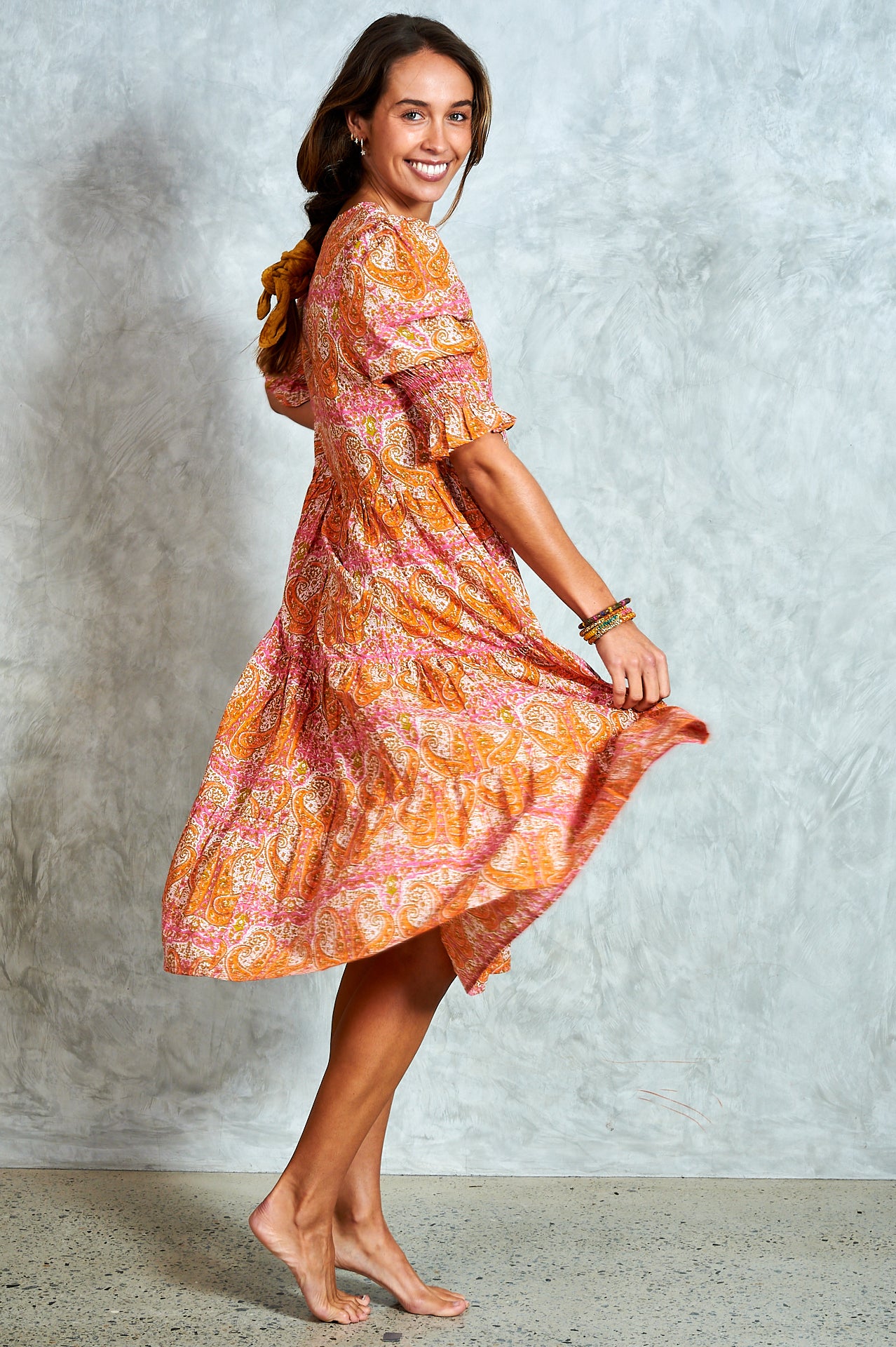 Molly Dress - Paisley Pink