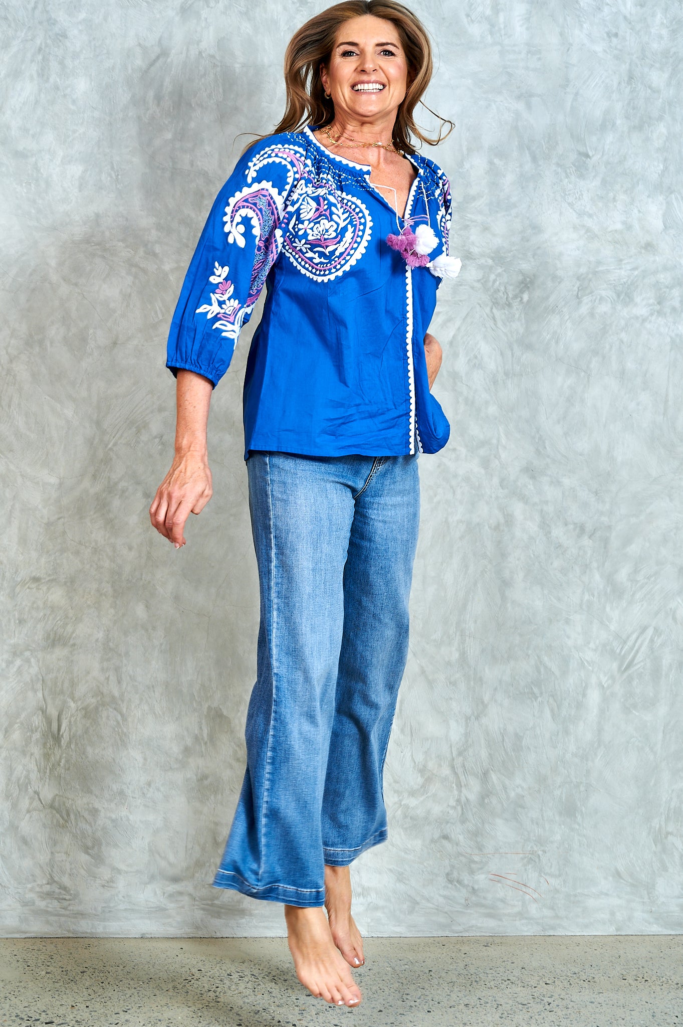 Nila Top - Blue