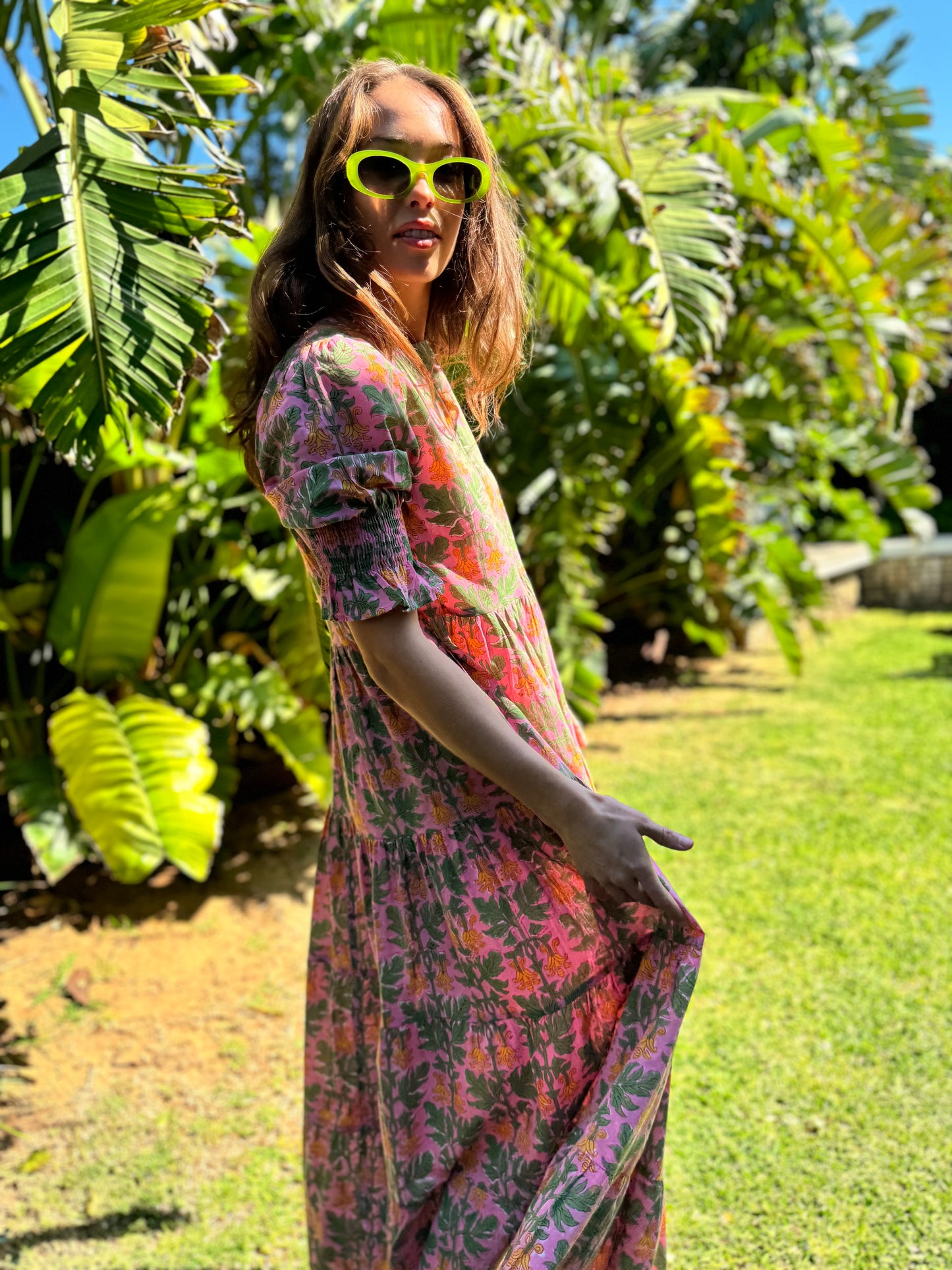 Harriet Dress - Yellow Bells