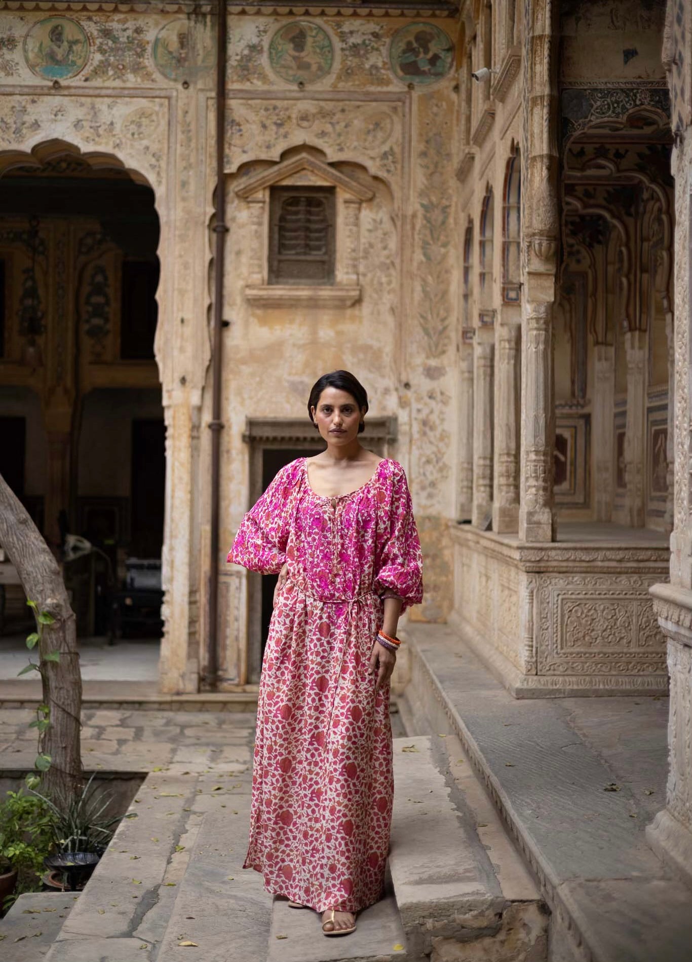 Mandawa Kaftan - Gulabi Pink
