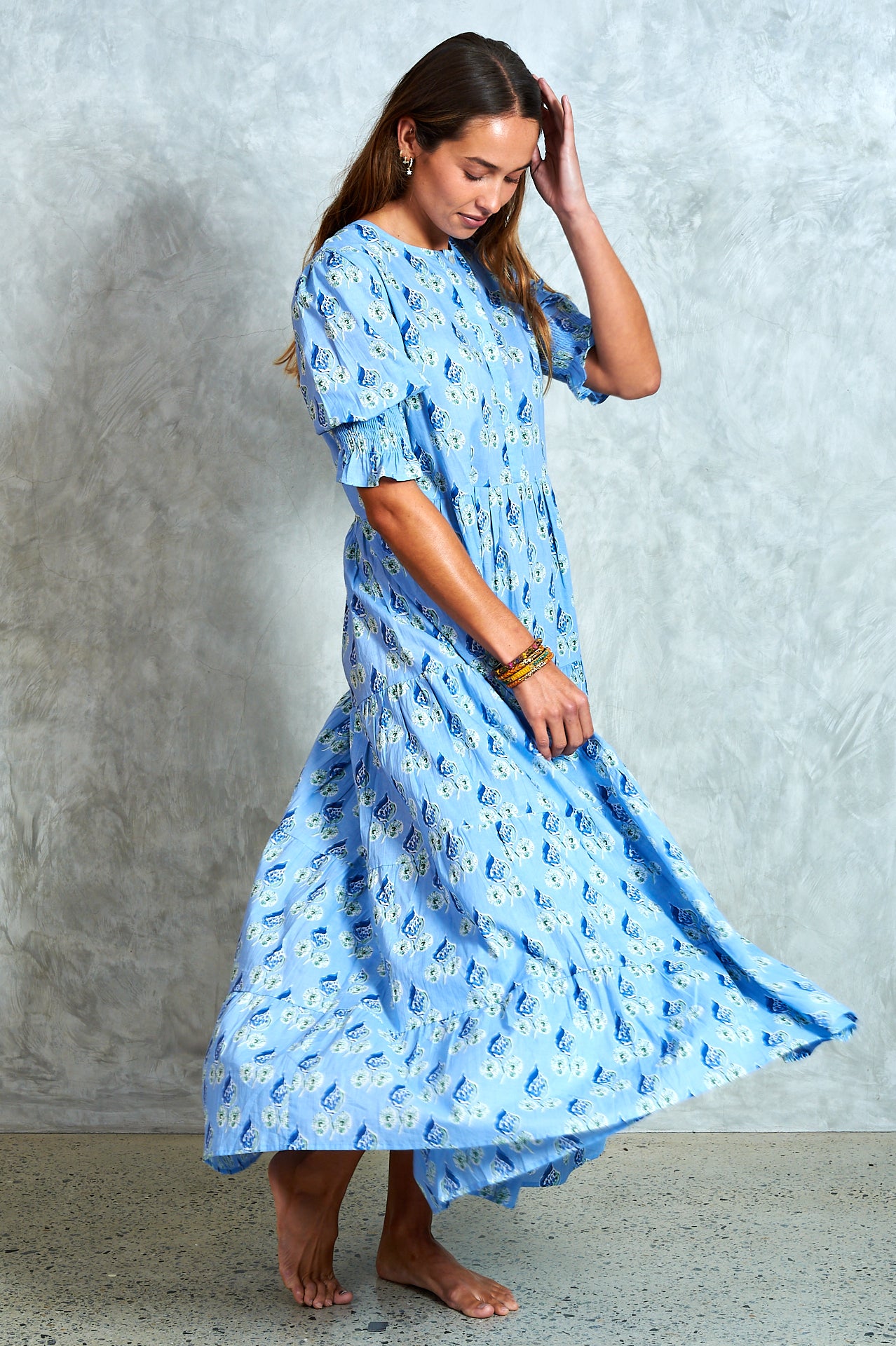 Harriet Dress - Mira Blue