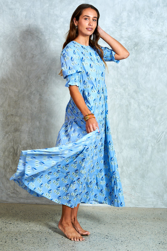 Harriet Dress - Mira Blue