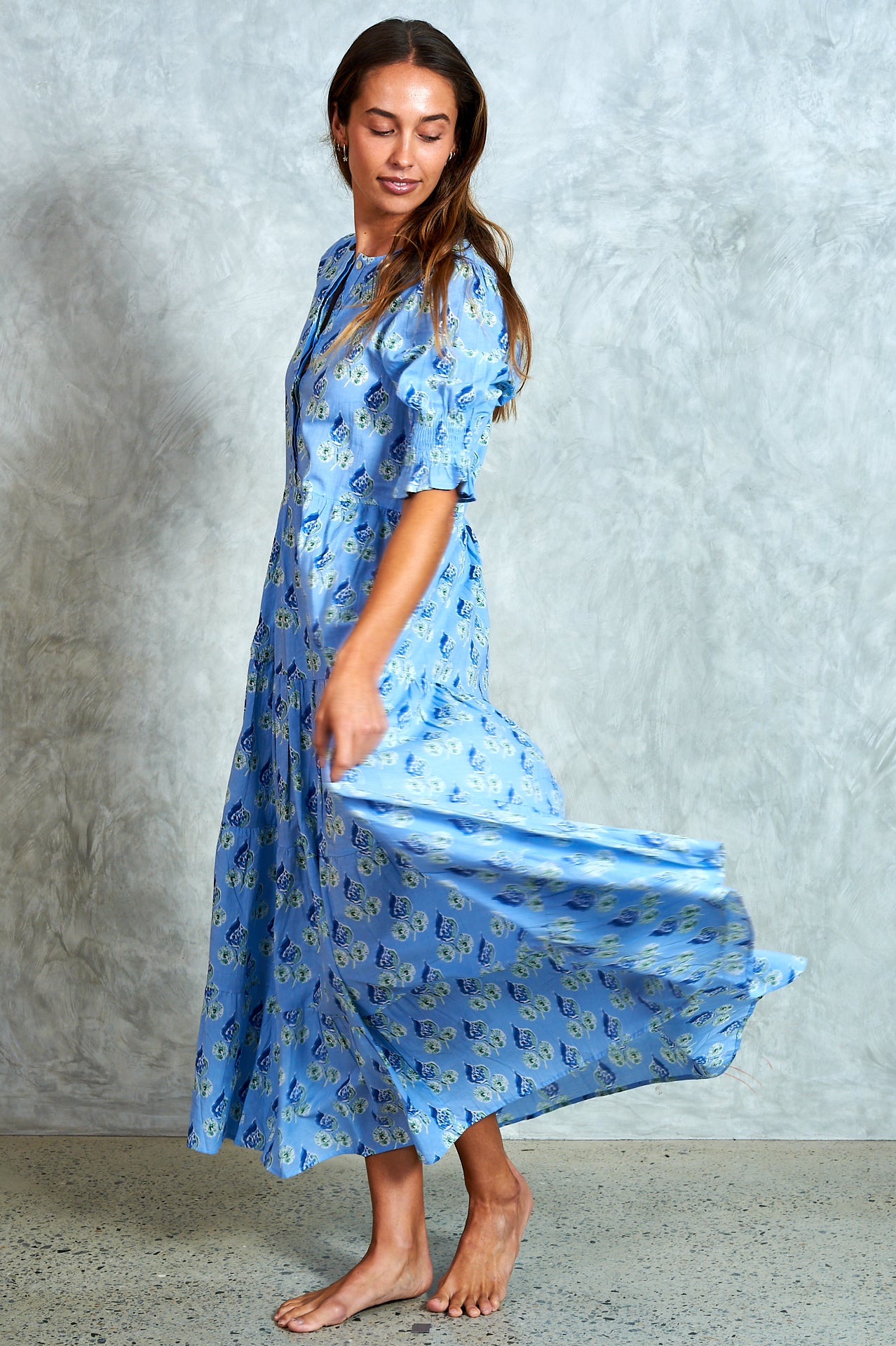 Harriet Dress - Mira Blue