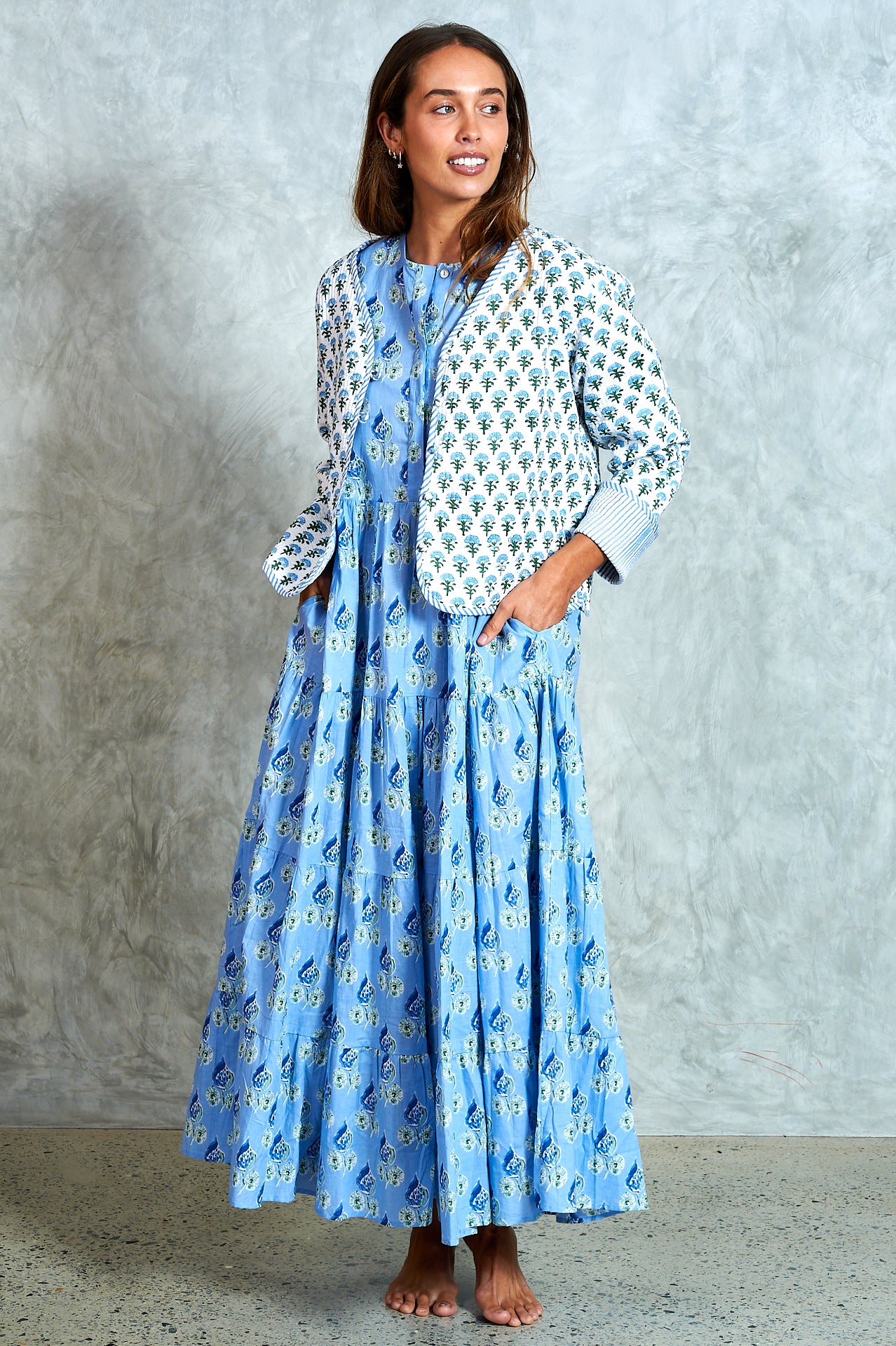 Harriet Dress - Mira Blue