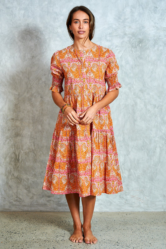 Molly Dress - Paisley Pink