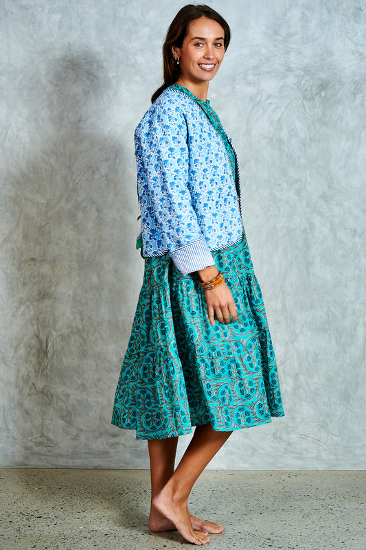 Clementine Jacket - Cornflower Blue Floral