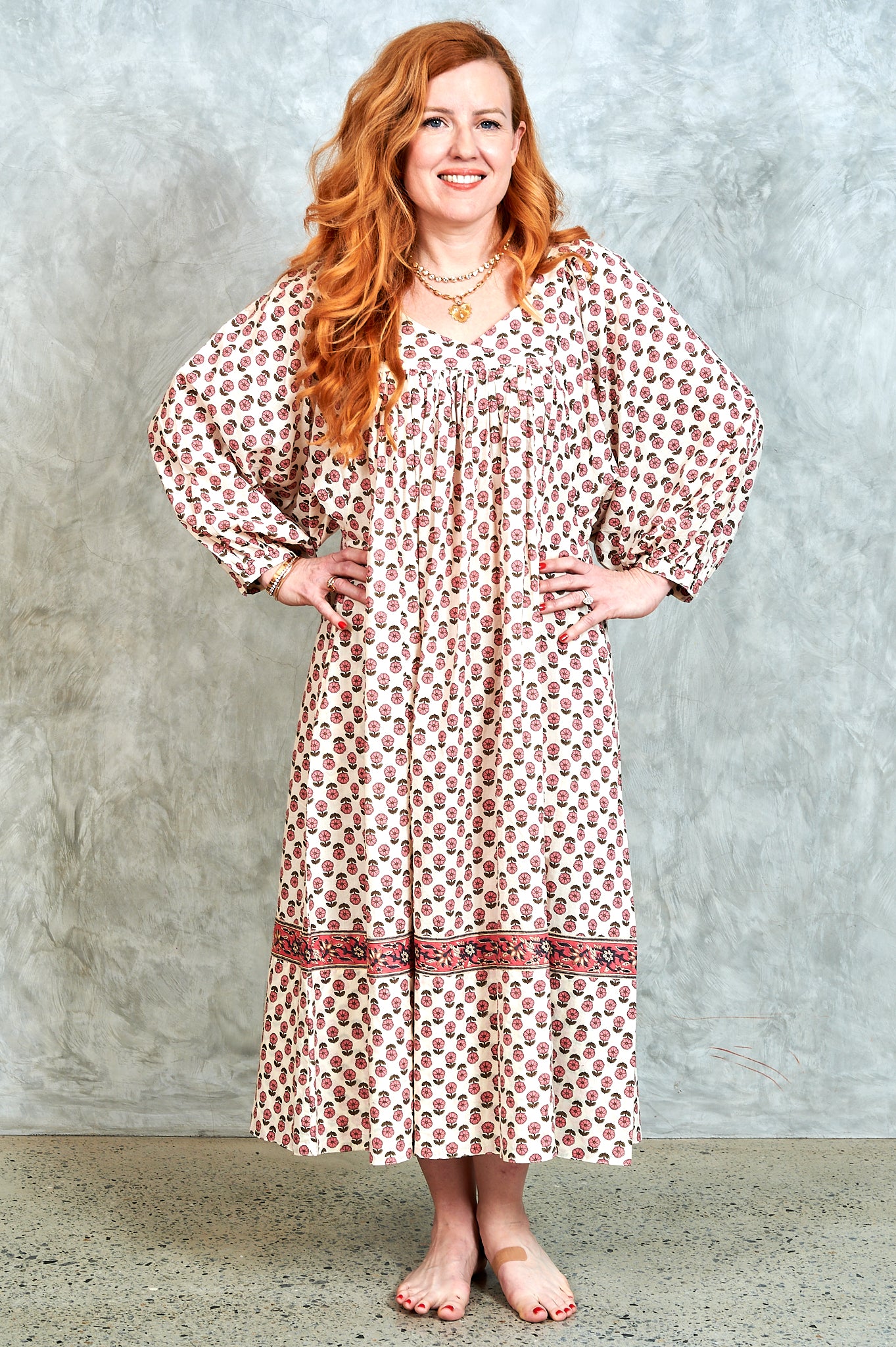 Sarina Dress - Natural Blush