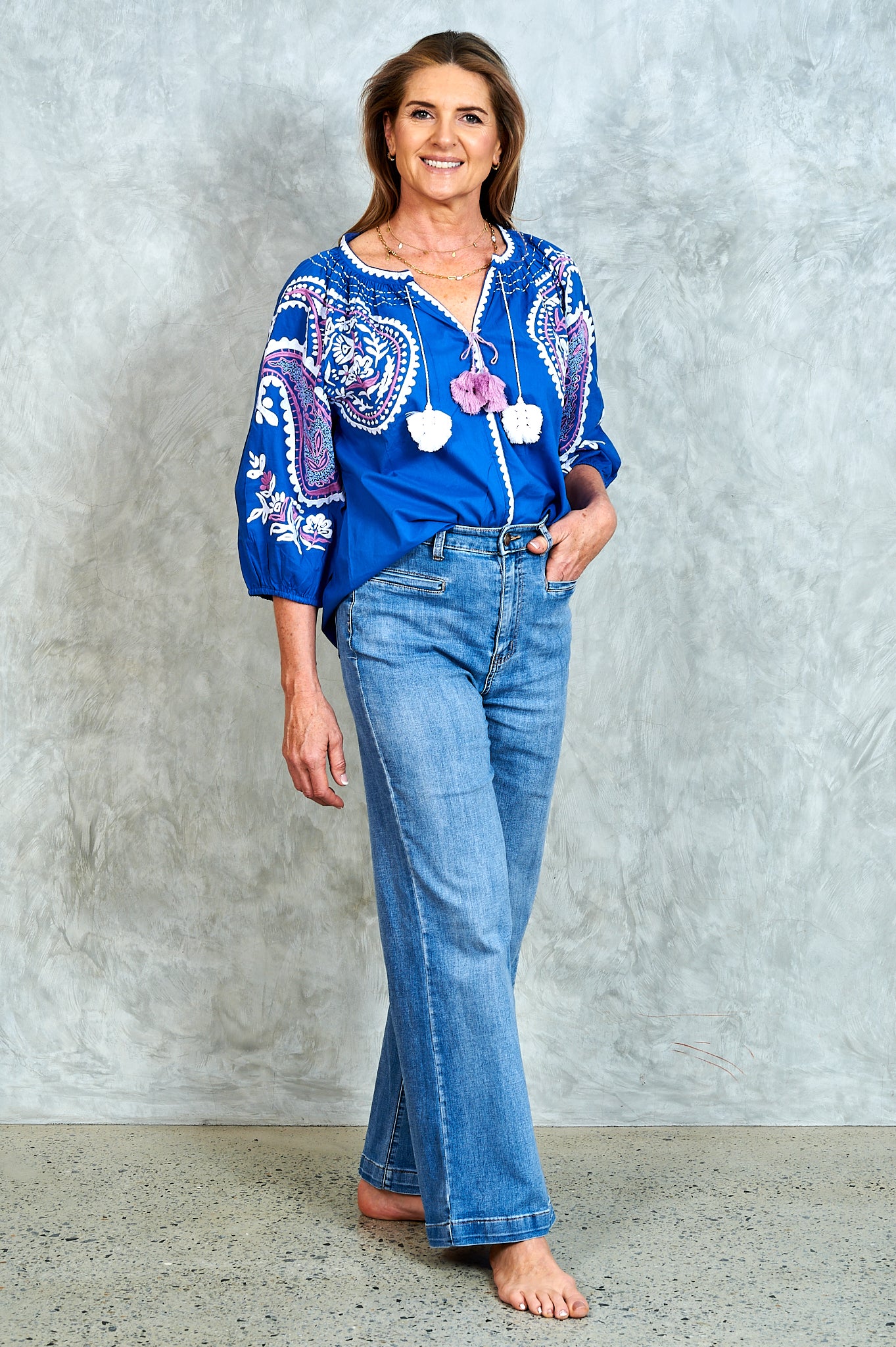 Nila Top - Blue