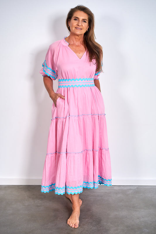 Sarita Dress – Pink Ric Rac