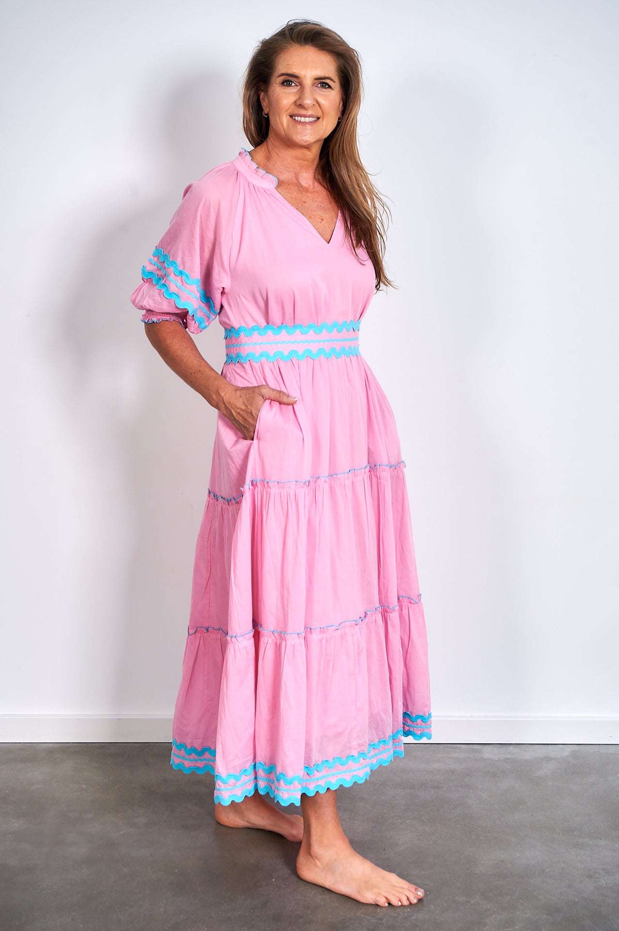 Sarita Dress – Pink Ric Rac