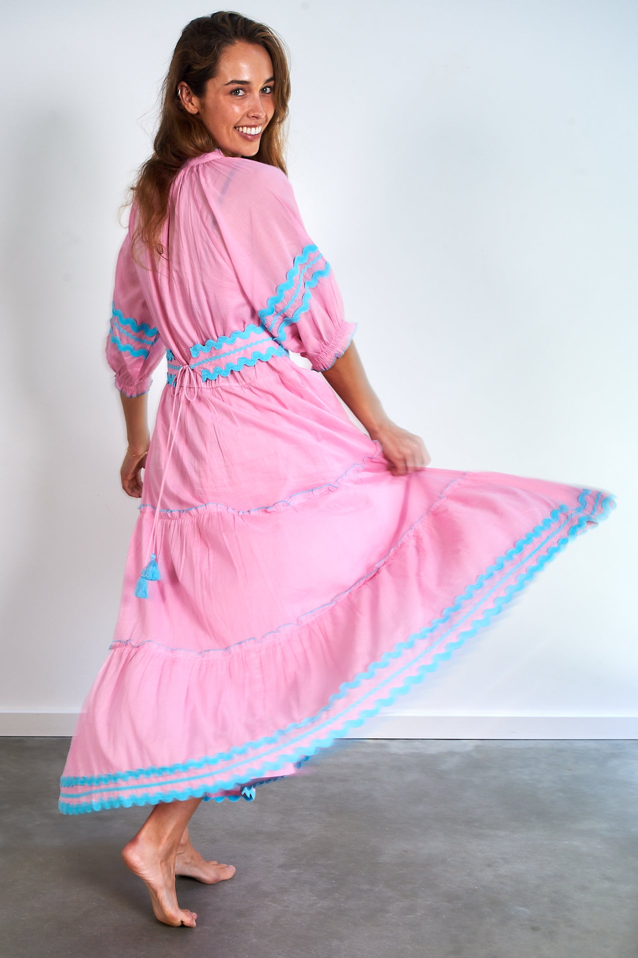 Sarita Dress – Pink Ric Rac