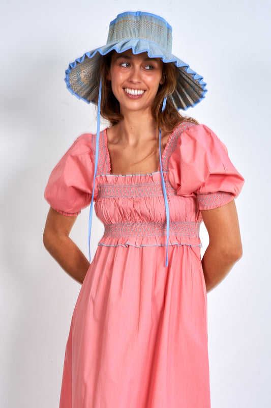 Suki Shirred Dress - Peach