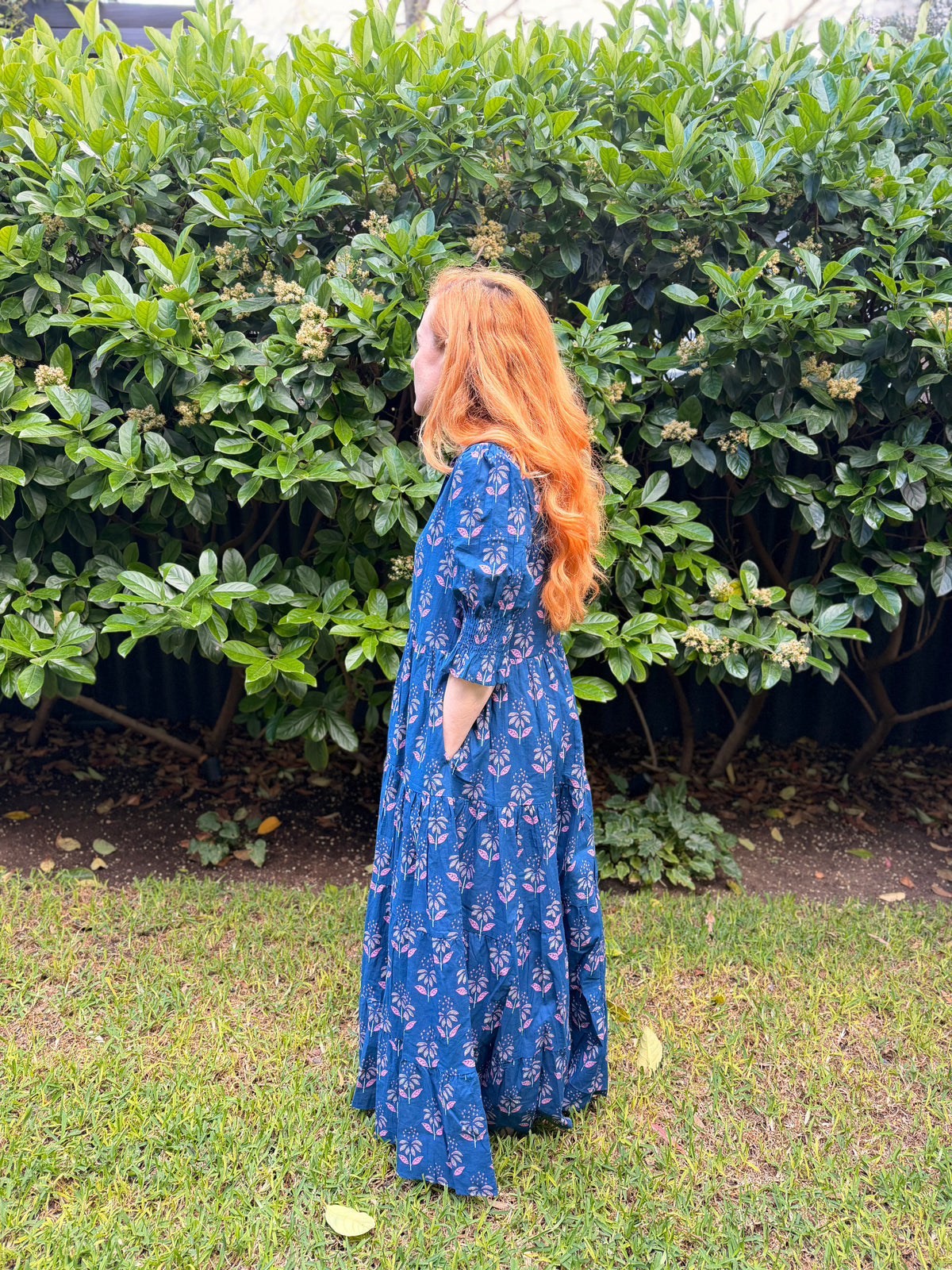 Harriet Dress - Navy Sanuki