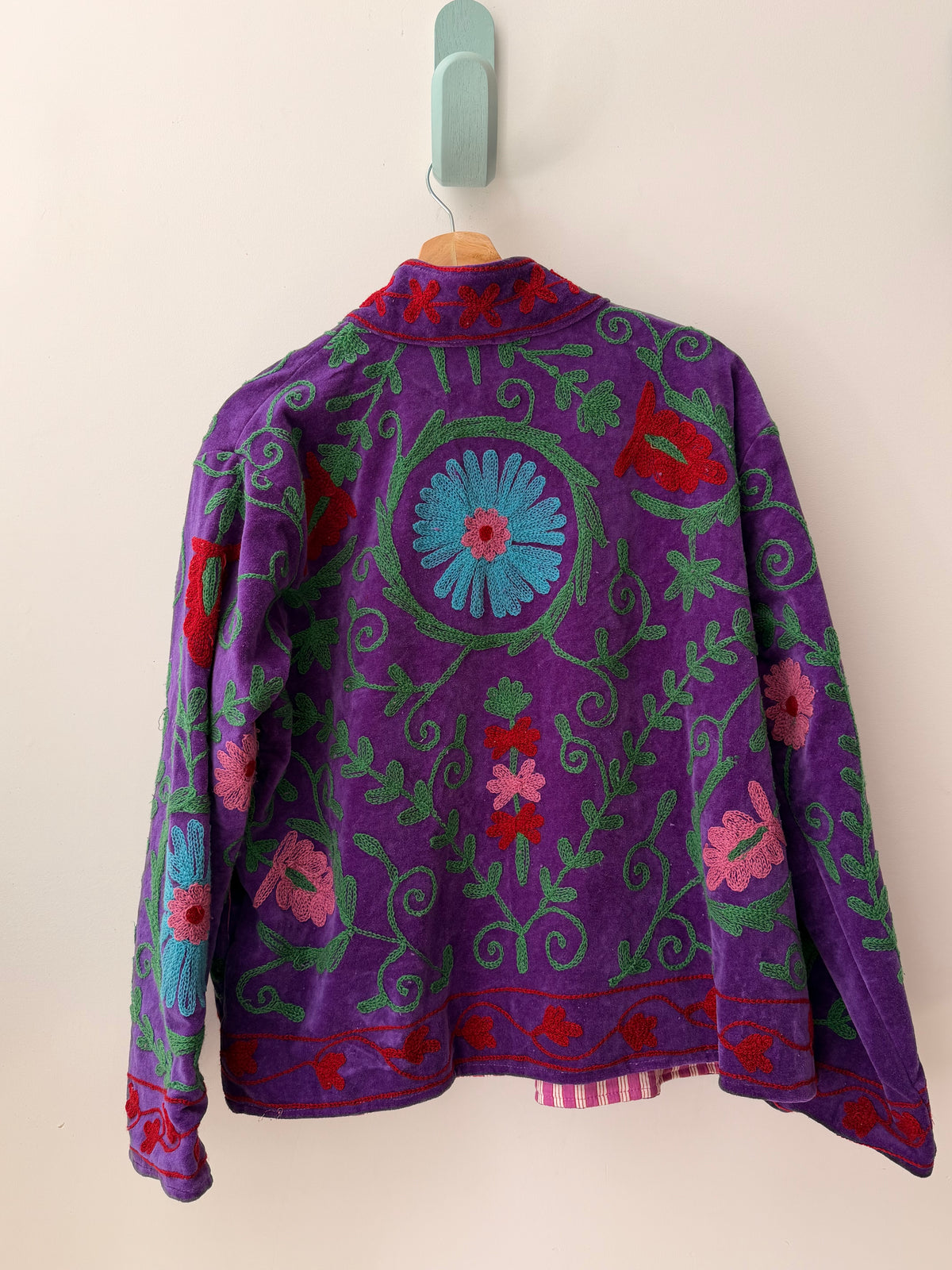 Suswani Velvet Jacket Purple Green