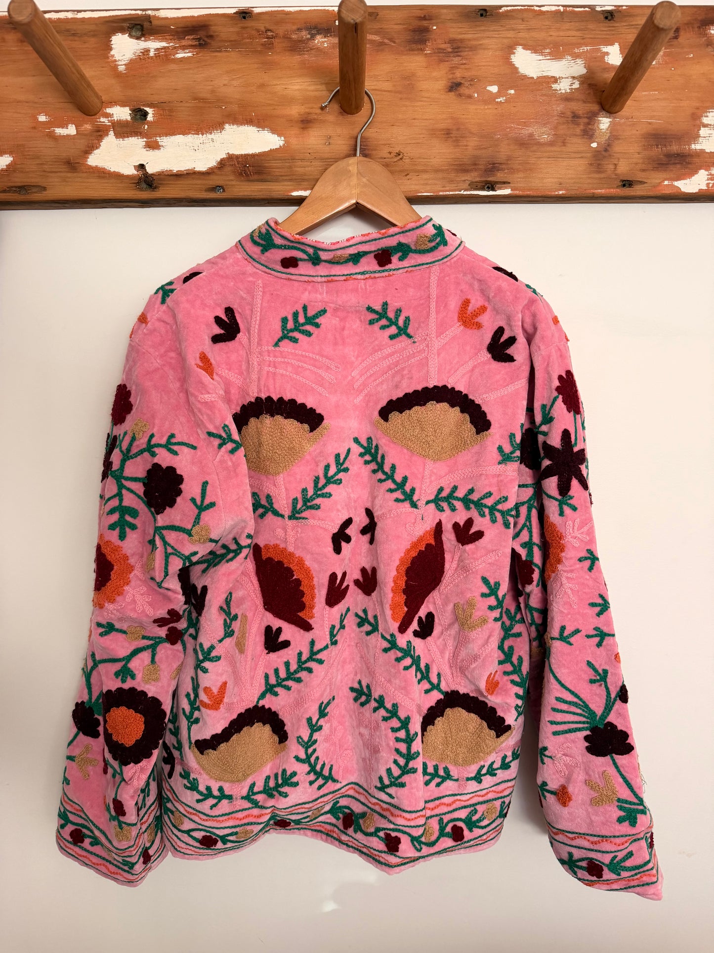 Suswani Velvet Jacket - Pretty Pink