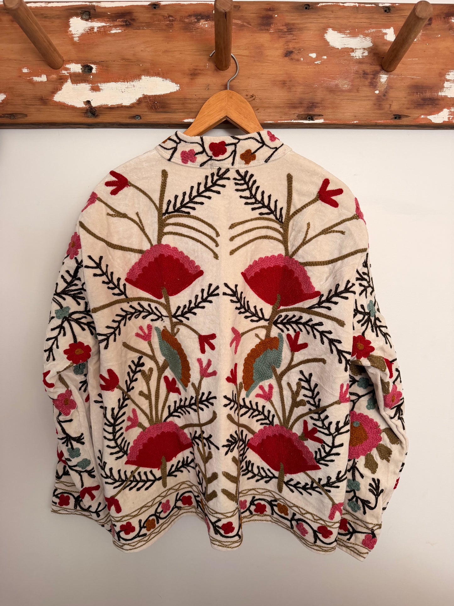 Suswani Velvet Jacket - Soft Cream