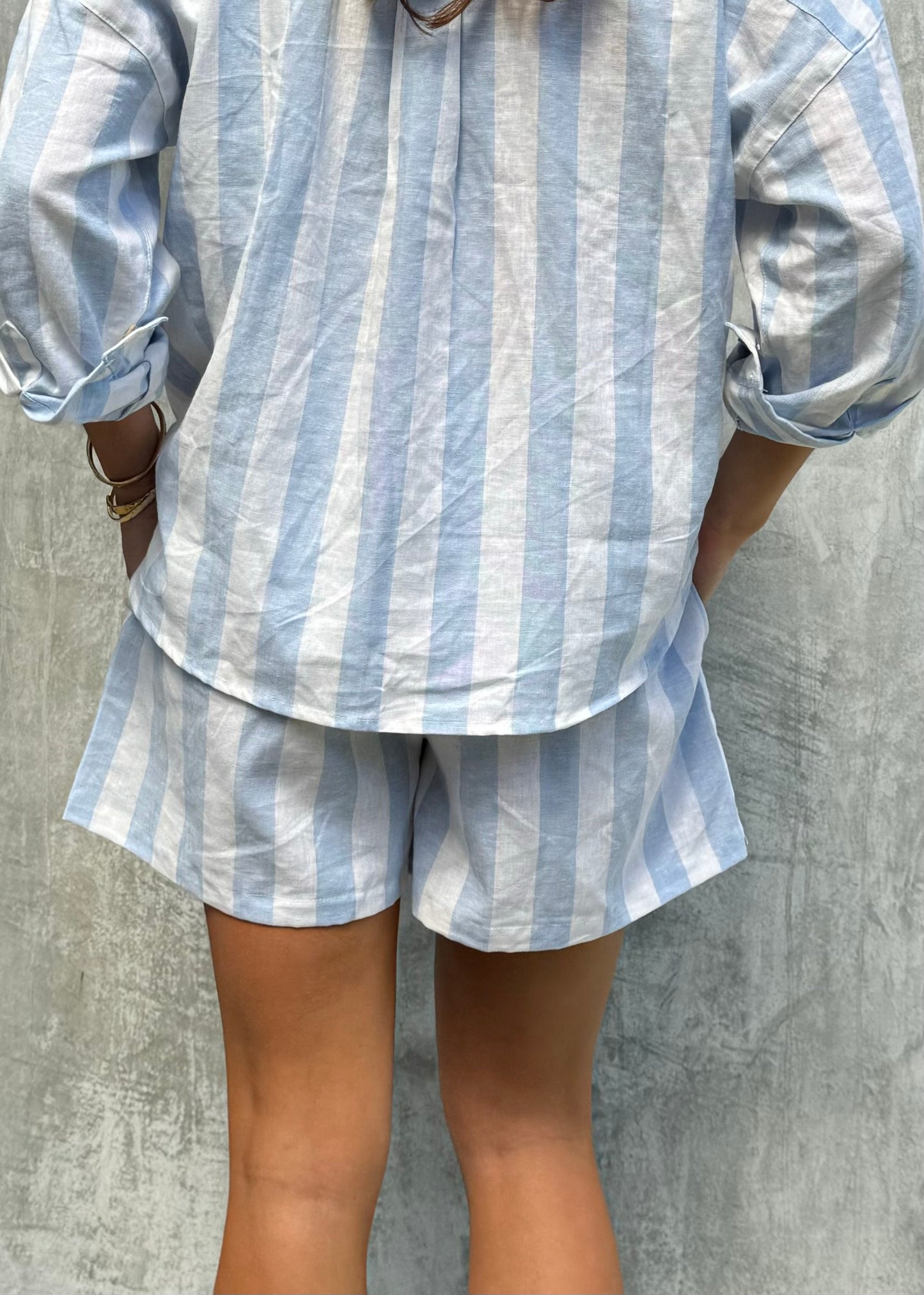 Gracie Short - Aegean Stripe